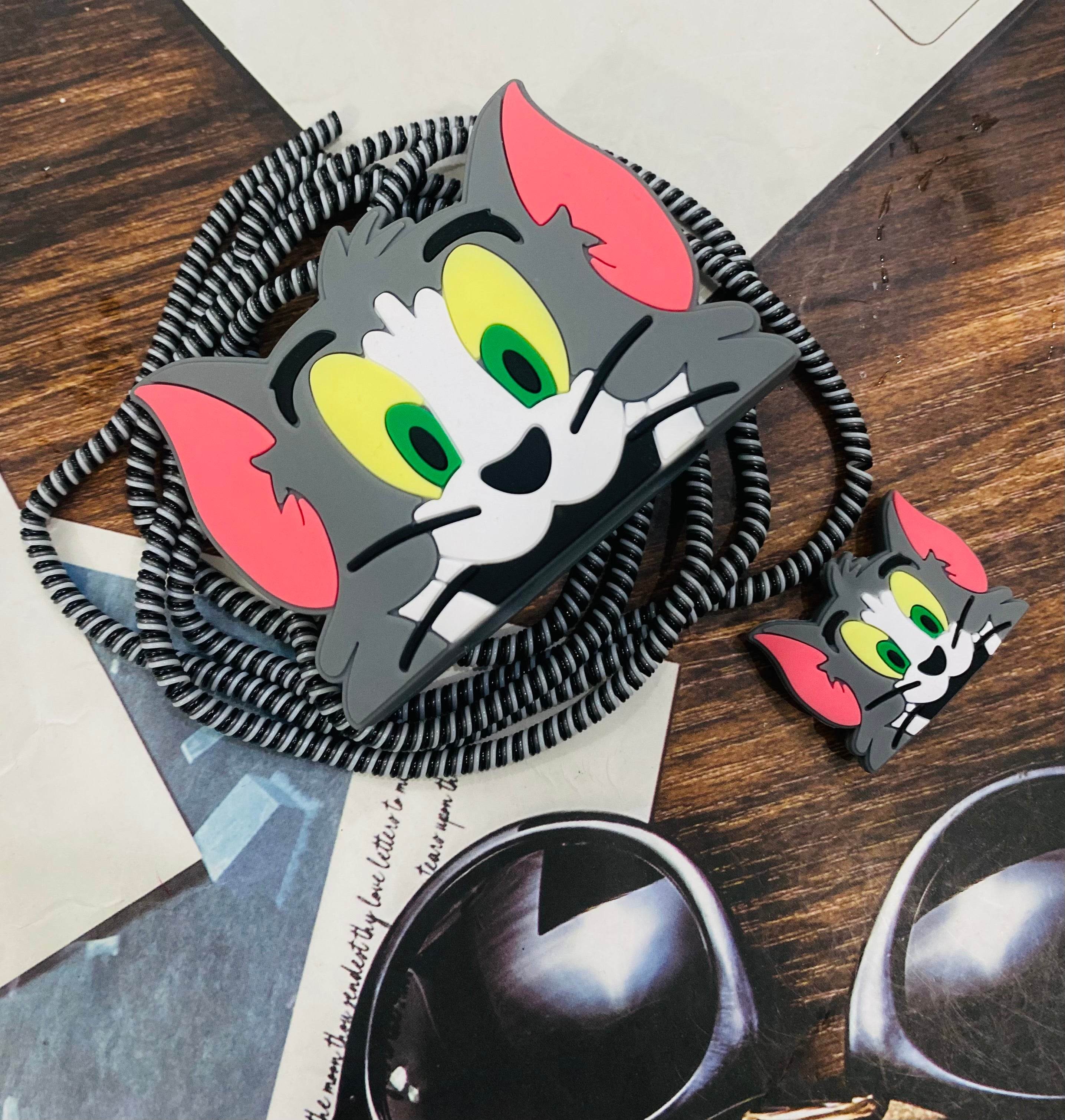 Silicone Cartoon iPhone Charger Case Cover for 18-20W Chargers - Tom ( With Wire Cover ) - Guleel