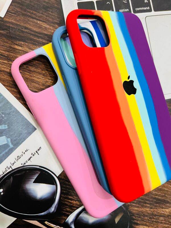 iPhone 11 Pro Premium Rainbow Colored Finish Back Cover - Red - Guleel