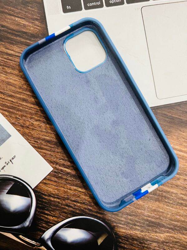 iPhone 12 Pro Max Premium Rainbow Colored Silicone Cover - Blue - Guleel