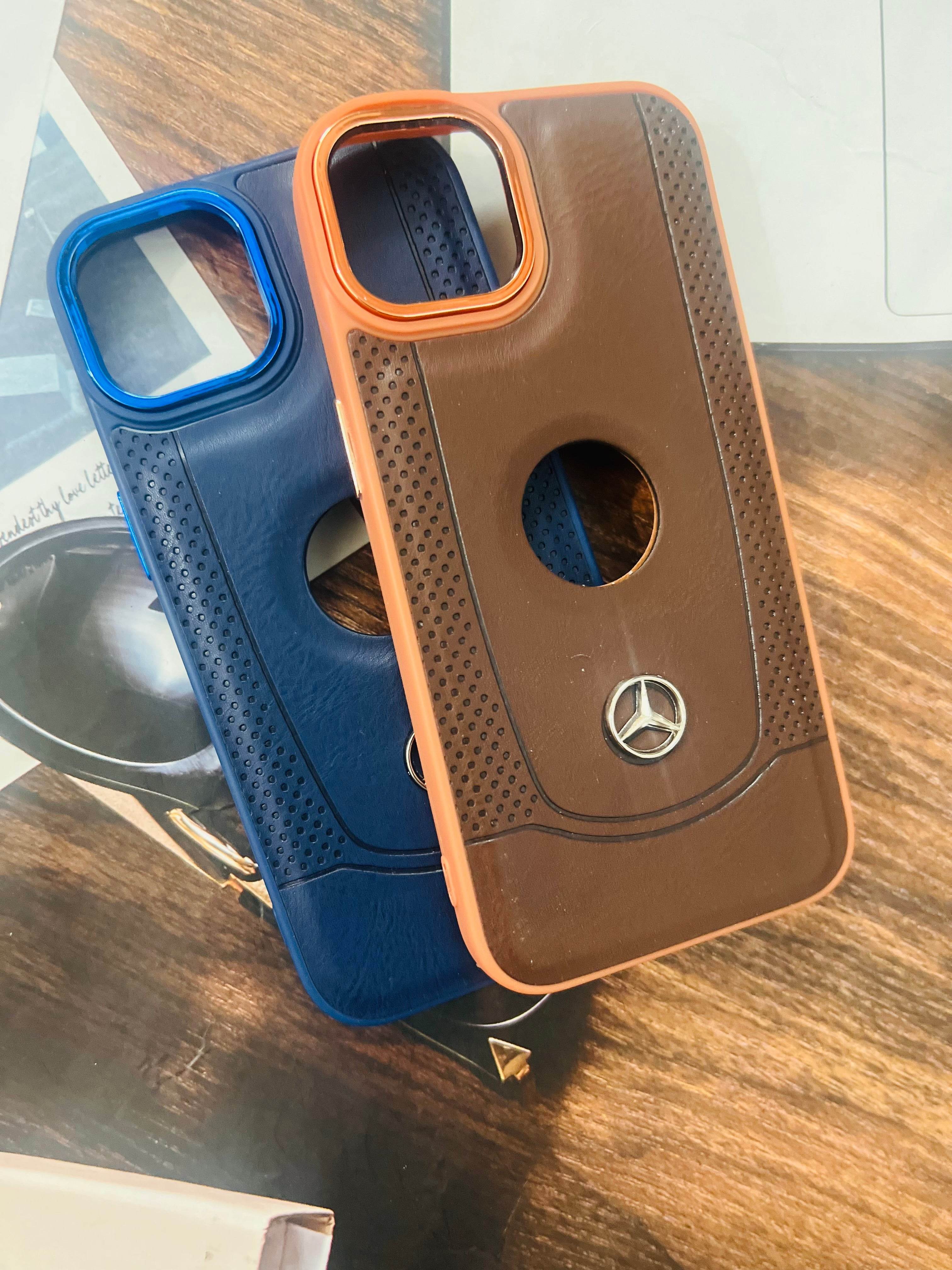 iPhone 13 Premium Leather Finish Case - Blue - Guleel