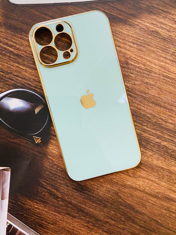 iPhone 12 Pro Premium Silicone Camera Protection Logo Case – Light Green - Guleel