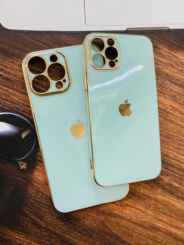 iPhone 12 Pro Premium Silicone Camera Protection Logo Case – Light Green - Guleel