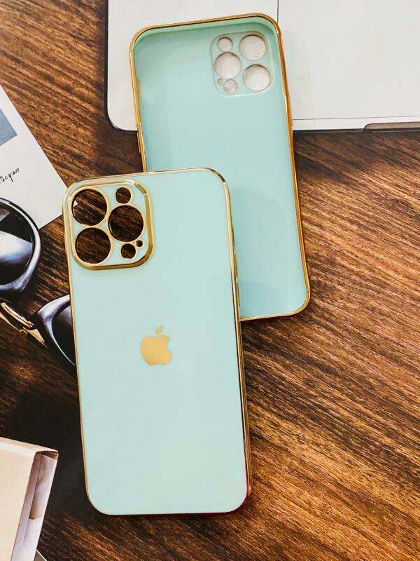 iPhone 12 Pro Premium Silicone Camera Protection Logo Case – Light Green - Guleel