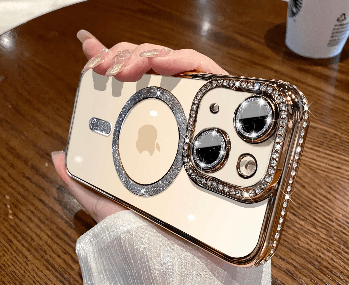 Premium MagSafe Transparent Diamond Pattern Case - Guleel