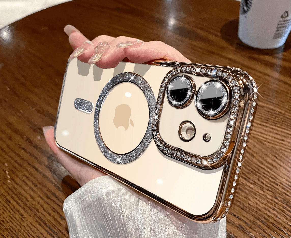 Premium MagSafe Transparent Diamond Pattern Case - Guleel