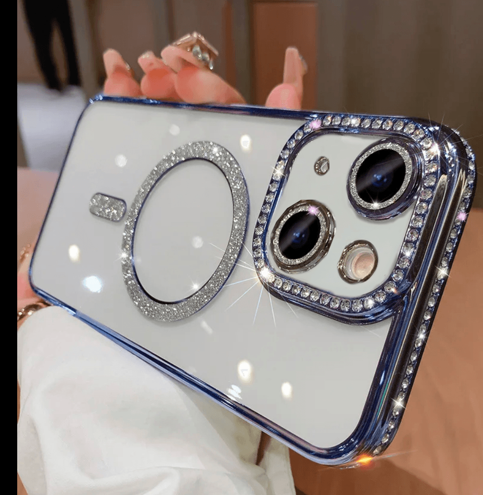 Premium MagSafe Transparent Diamond Pattern Case - Guleel
