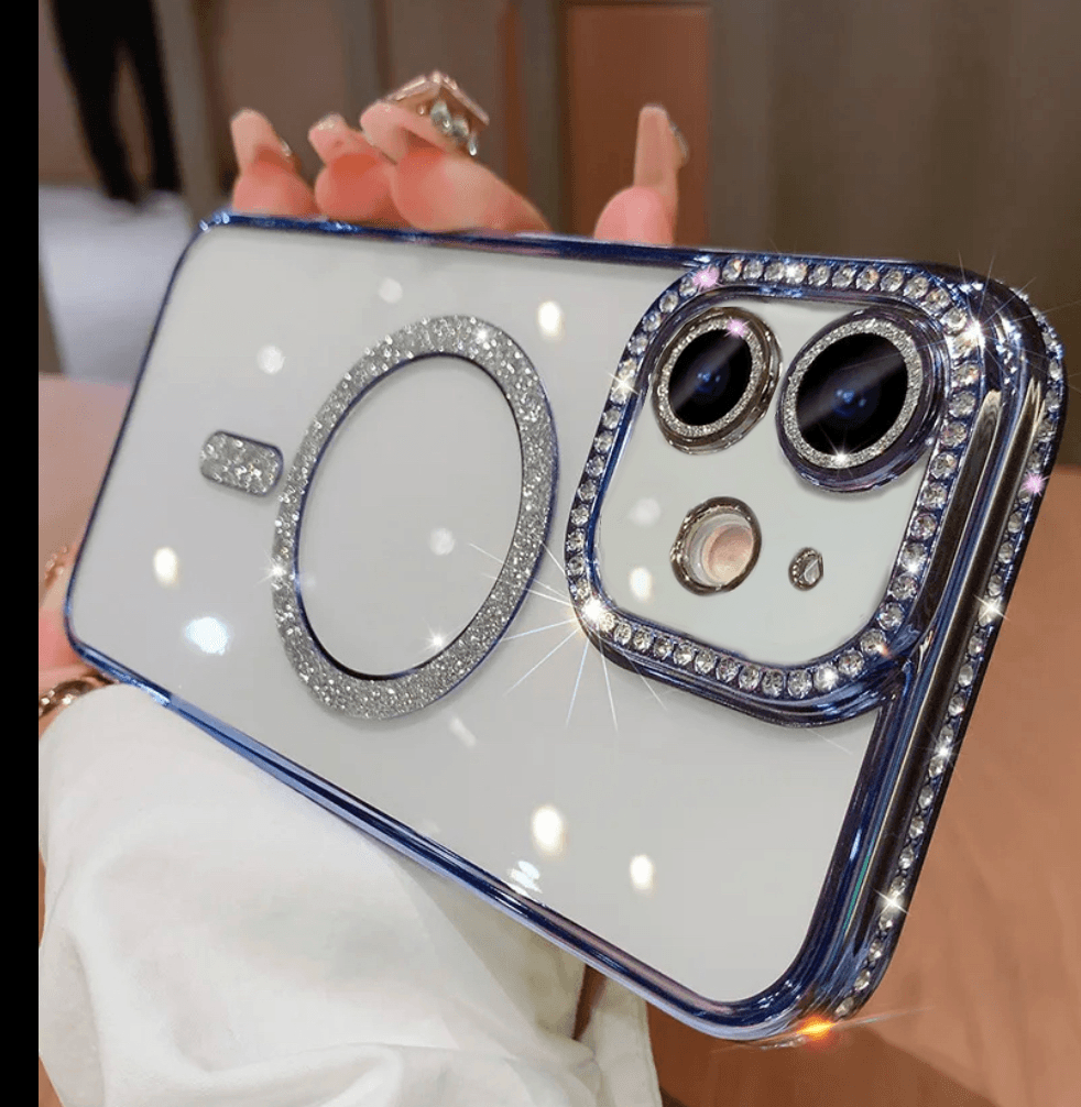 Premium MagSafe Transparent Diamond Pattern Case - Guleel