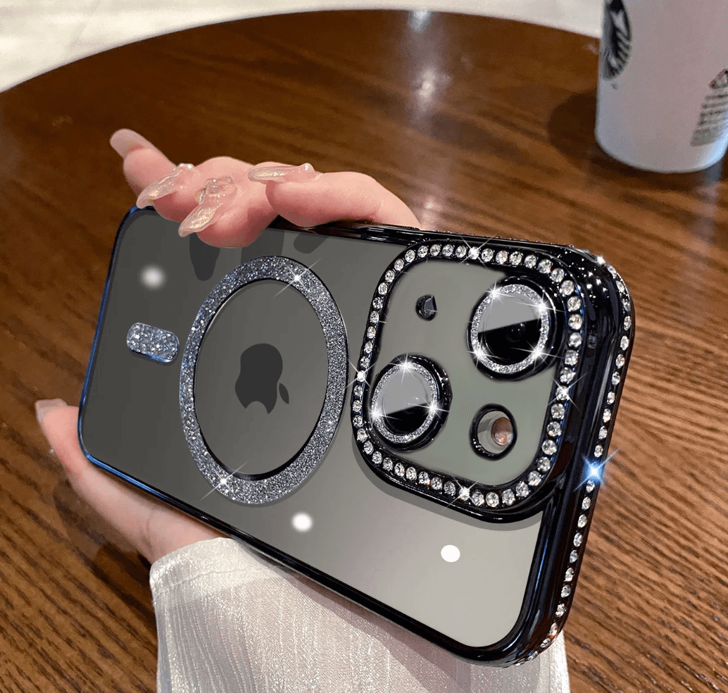 Premium MagSafe Transparent Diamond Pattern Case - Guleel