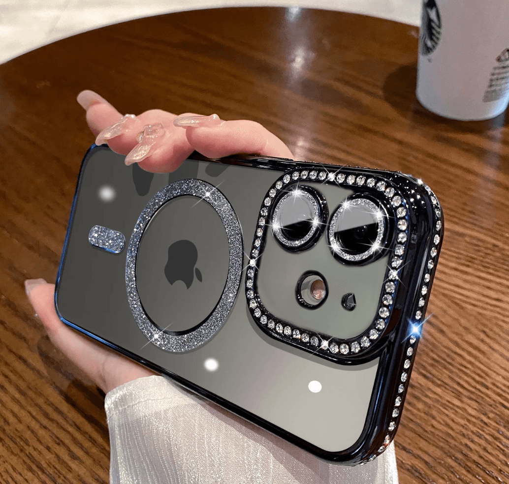 Premium MagSafe Transparent Diamond Pattern Case - Guleel