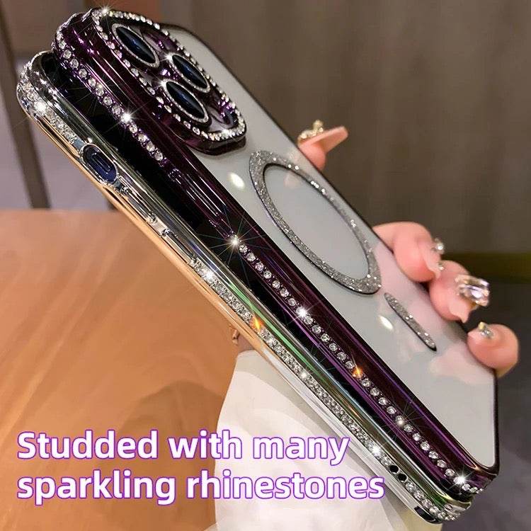 Premium MagSafe Transparent Diamond Pattern Case - Guleel