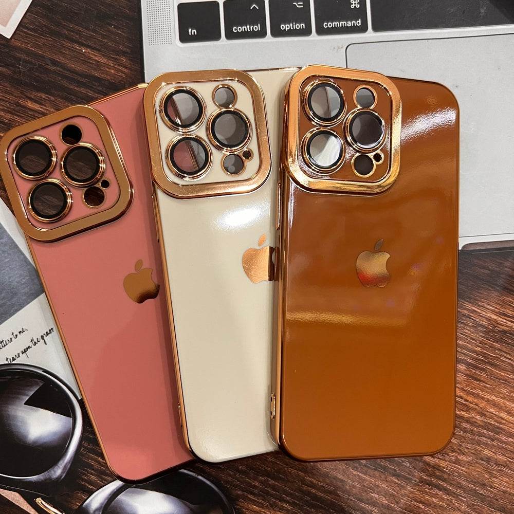 iPhone 13 Pro Max Premium Camera Lens Protection Case - Rose Gold - Guleel