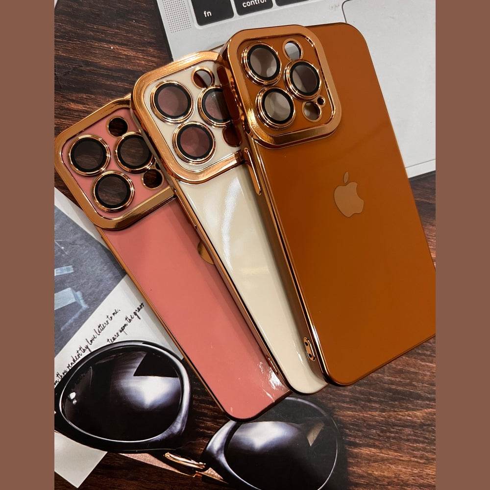 iPhone 13 Pro Max Premium Camera Lens Protection Case - Rose Gold - Guleel