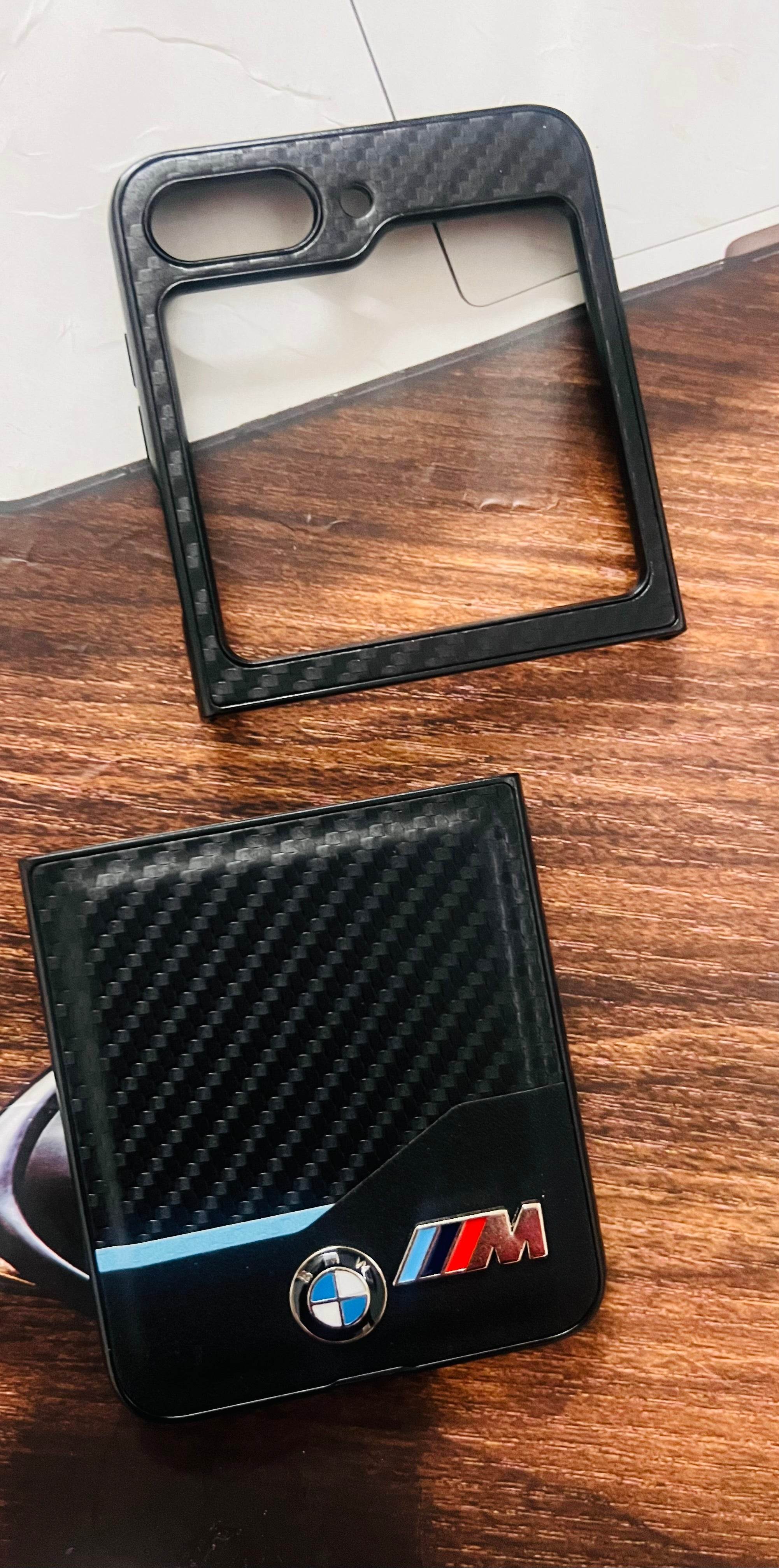 Samsung Z Flip 5 Premium Leather Finish Case Cover - BMW Special Edition - Guleel