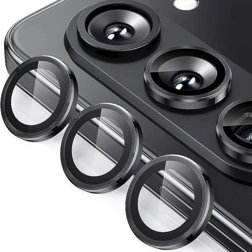 Samsung Galaxy Fold 5 Camera Lens Protector Tempered Glass Aluminum Alloy Lens Cover - Black - Guleel