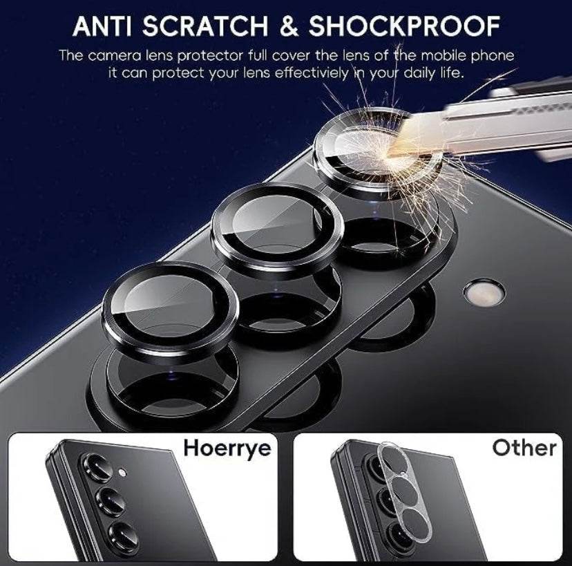 Camera Lens Protector Tempered Glass Aluminum Alloy Lens Cover - Silver - Guleel