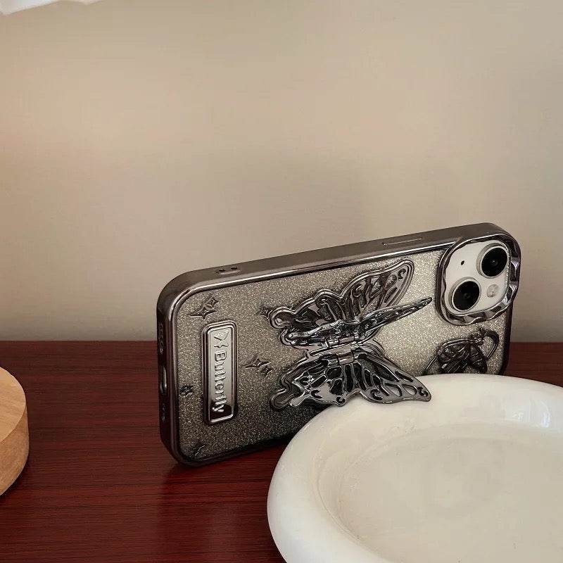 Premium Butterfly Glitter Silicone Case - Guleel