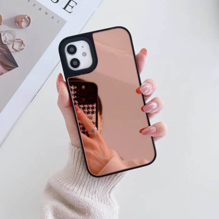 iPhone 11 Premium Reflective Mirror Finish Case - Rose Gold - Guleel