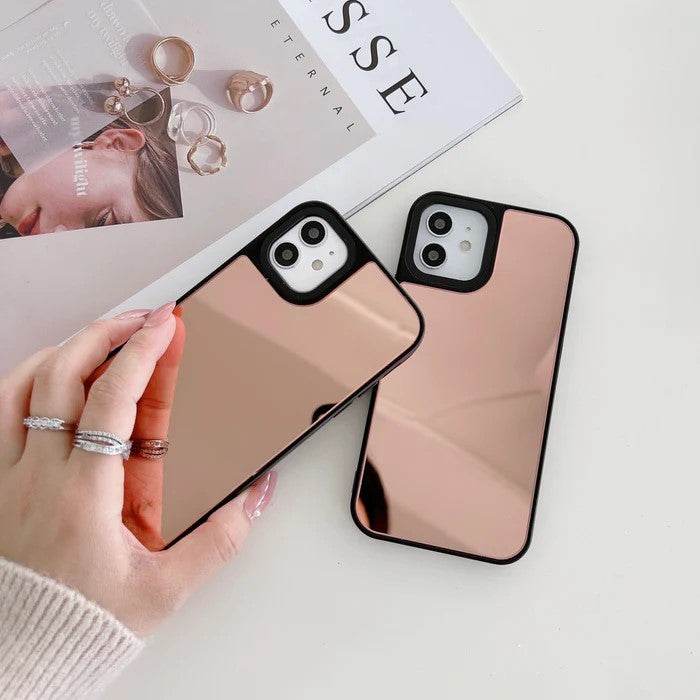 iPhone 11 Premium Reflective Mirror Finish Case - Rose Gold - Guleel