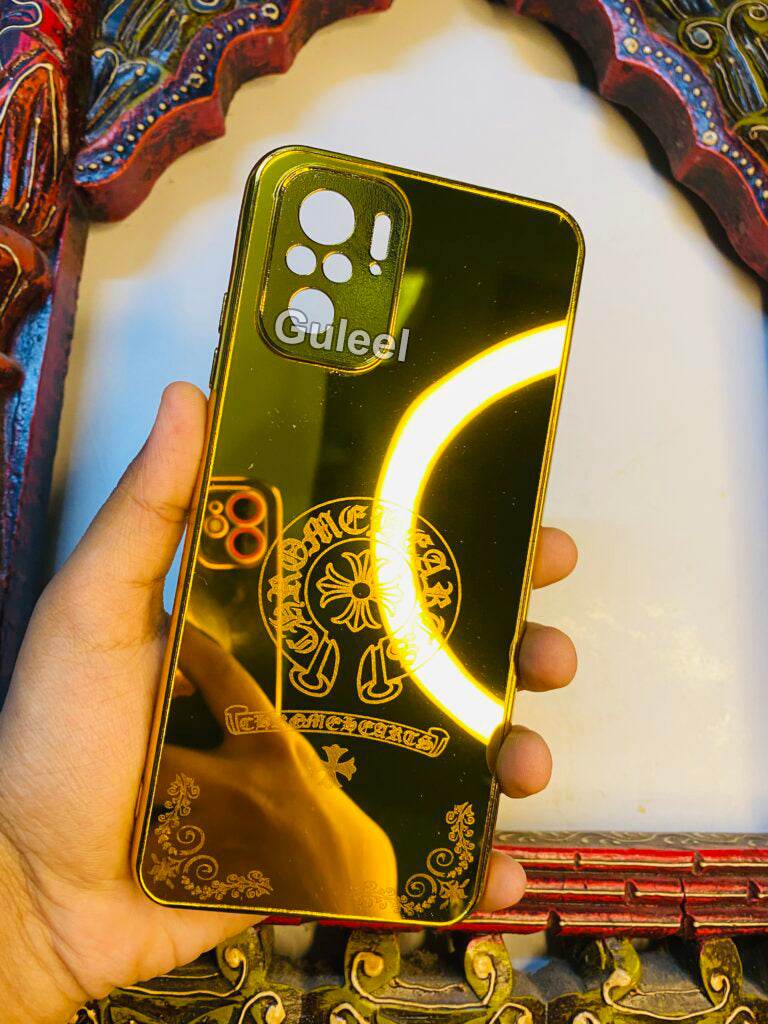 Redmi Note 10/10s Premium Gold Plated Mirror Finish Case Cover - Designer - Guleel