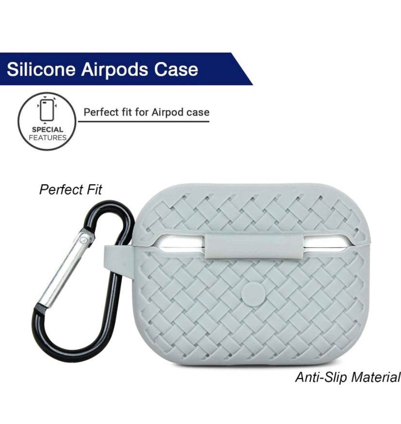 Airpod's 2 Pro Silicone Weaving Cartoon Silicone Case - Grey - Guleel
