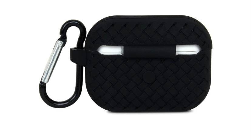 Airpod's Pro 2 Silicone Weaving Cartoon Silicone Case - Black - Guleel