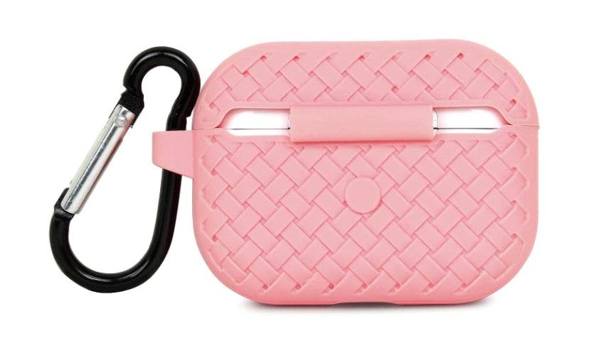 Airpod's Pro 2 Silicone Weaving Cartoon Silicone Case - Rose Gold - Guleel