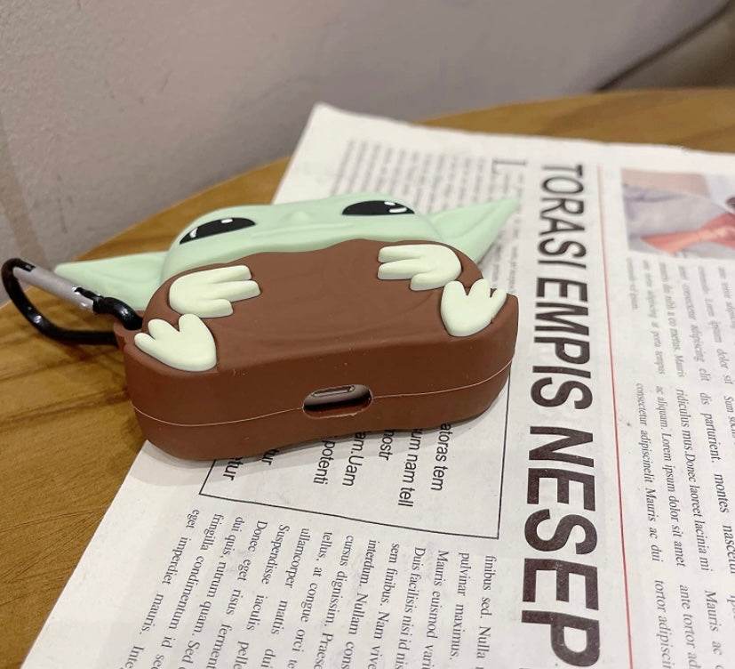 Airpod's Pro 2 Silicone Cute Monster Cartoon Silicone Case - Green Brown - Guleel