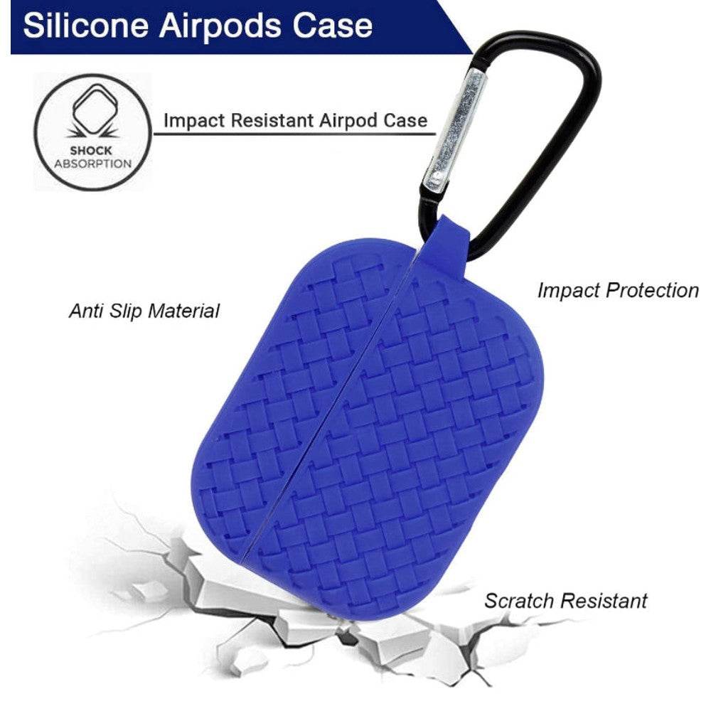 Airpod's Pro 2 Silicone Weaving Cartoon Silicone Case - Royal Blue - Guleel