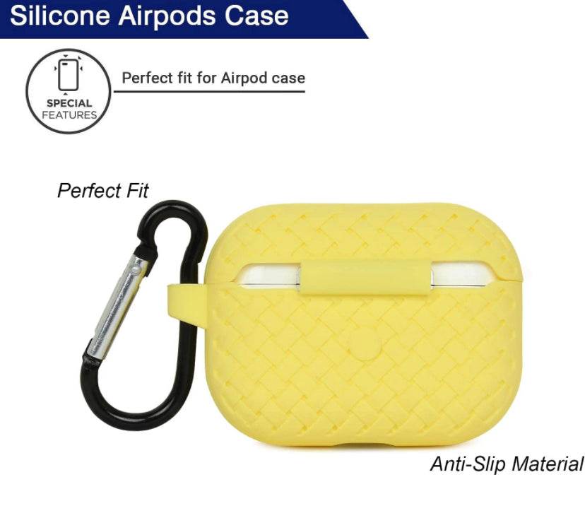 Airpod's Pro 2 Silicone Weaving Cartoon Silicone Case - Yellow - Guleel