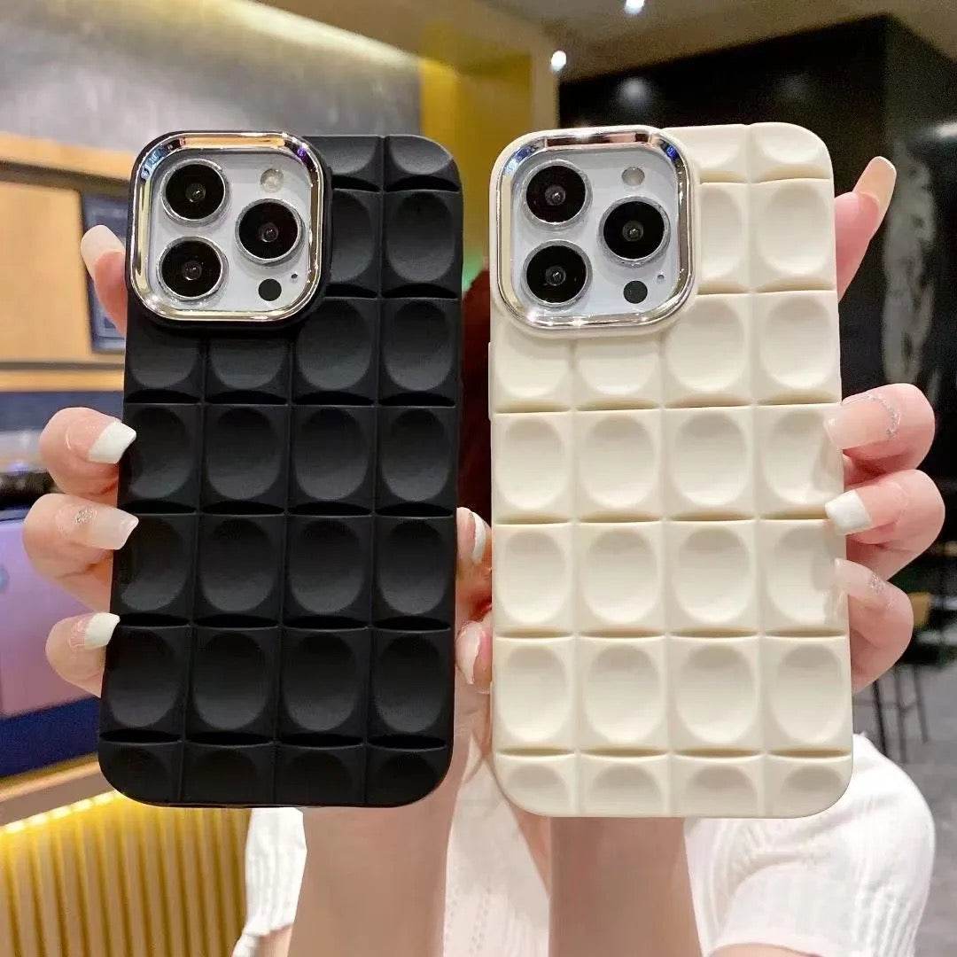 Premium 3D Shaped Square Silicone Case Cover - Guleel