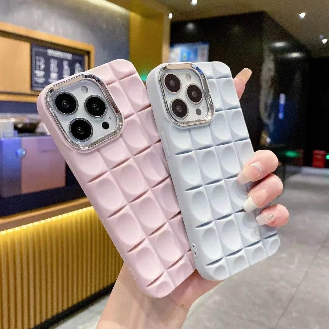 Premium 3D Shaped Square Silicone Case Cover - Guleel