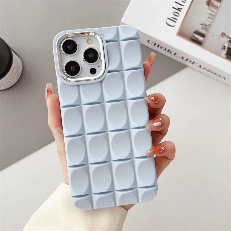 Premium 3D Shaped Square Silicone Case Cover - Guleel