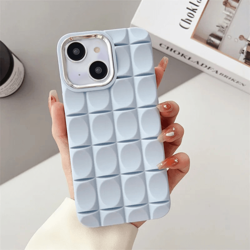 Premium 3D Shaped Square Silicone Case Cover - Guleel