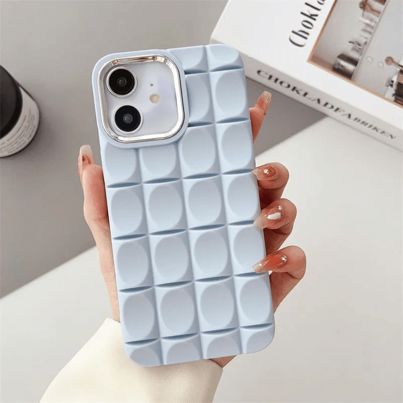 Premium 3D Shaped Square Silicone Case Cover - Guleel