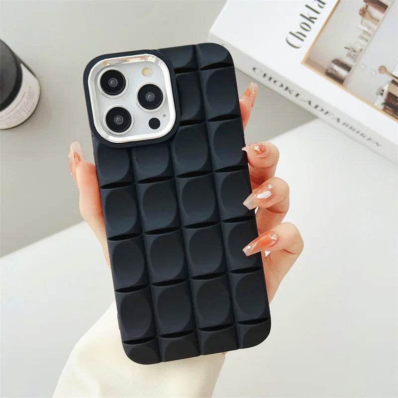 Premium 3D Shaped Square Silicone Case Cover - Guleel