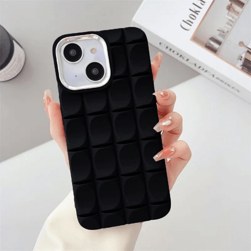 Premium 3D Shaped Square Silicone Case Cover - Guleel