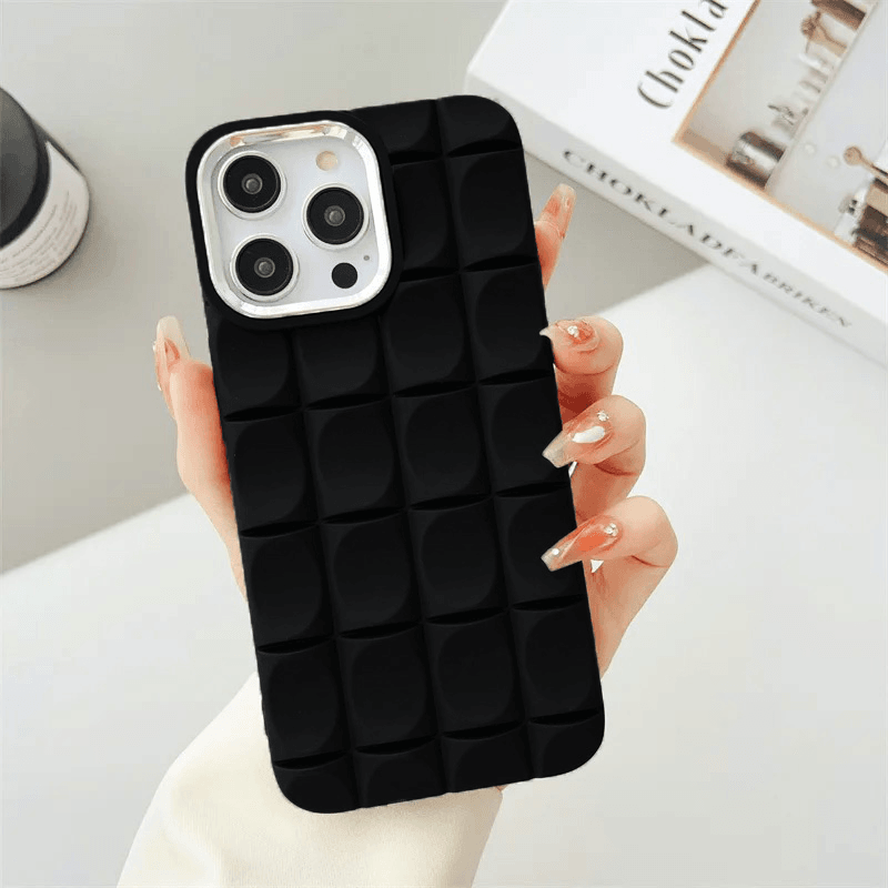 Premium 3D Shaped Square Silicone Case Cover - Guleel