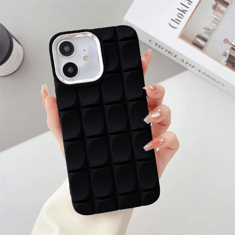 Premium 3D Shaped Square Silicone Case Cover - Guleel