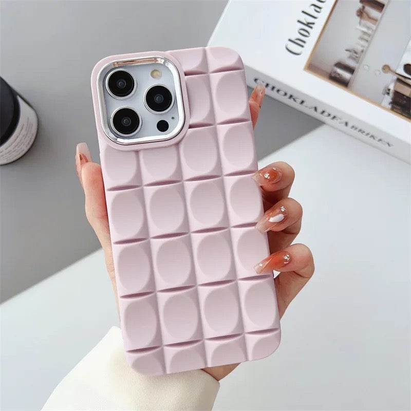Premium 3D Shaped Square Silicone Case Cover - Guleel