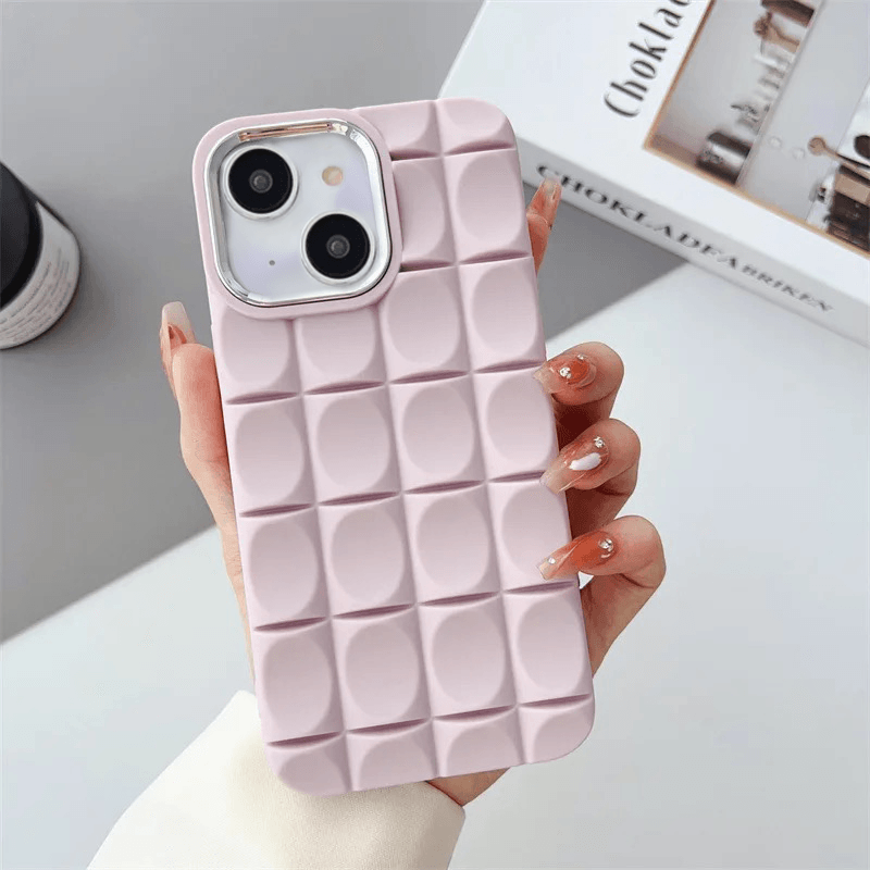 Premium 3D Shaped Square Silicone Case Cover - Guleel