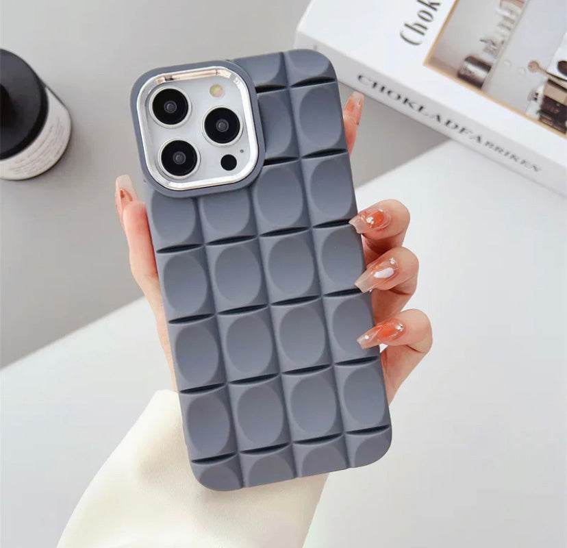 Premium 3D Shaped Square Silicone Case Cover - Guleel