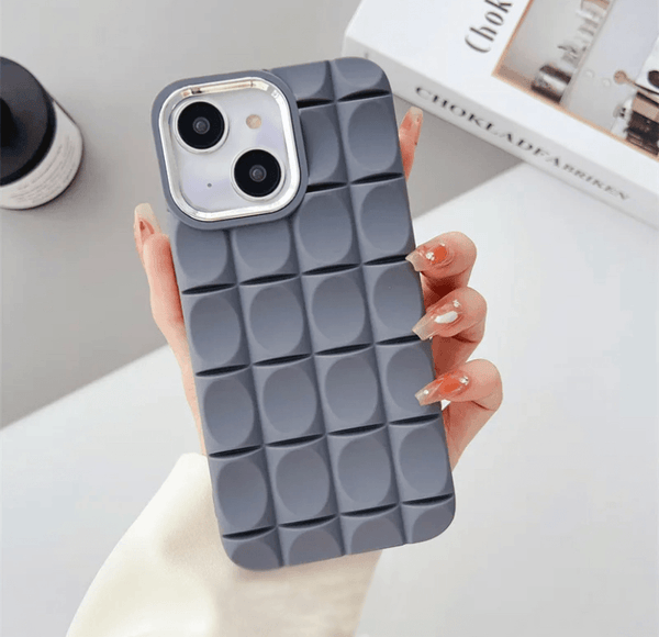 Premium 3D Shaped Square Silicone Case Cover - Guleel
