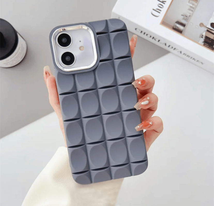 Premium 3D Shaped Square Silicone Case Cover - Guleel