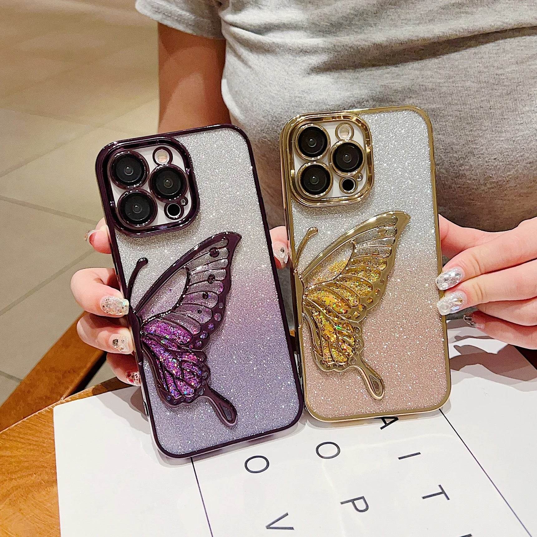 Premium Glitter Sparkle Butterfly Shockproof Case - Guleel