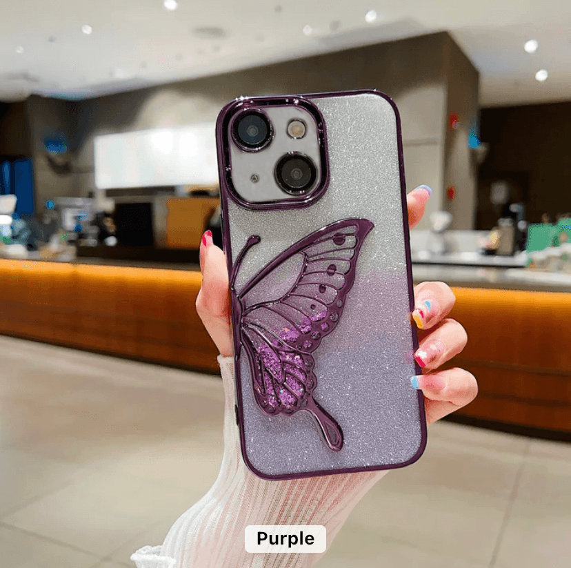 Premium Glitter Sparkle Butterfly Shockproof Case - Guleel