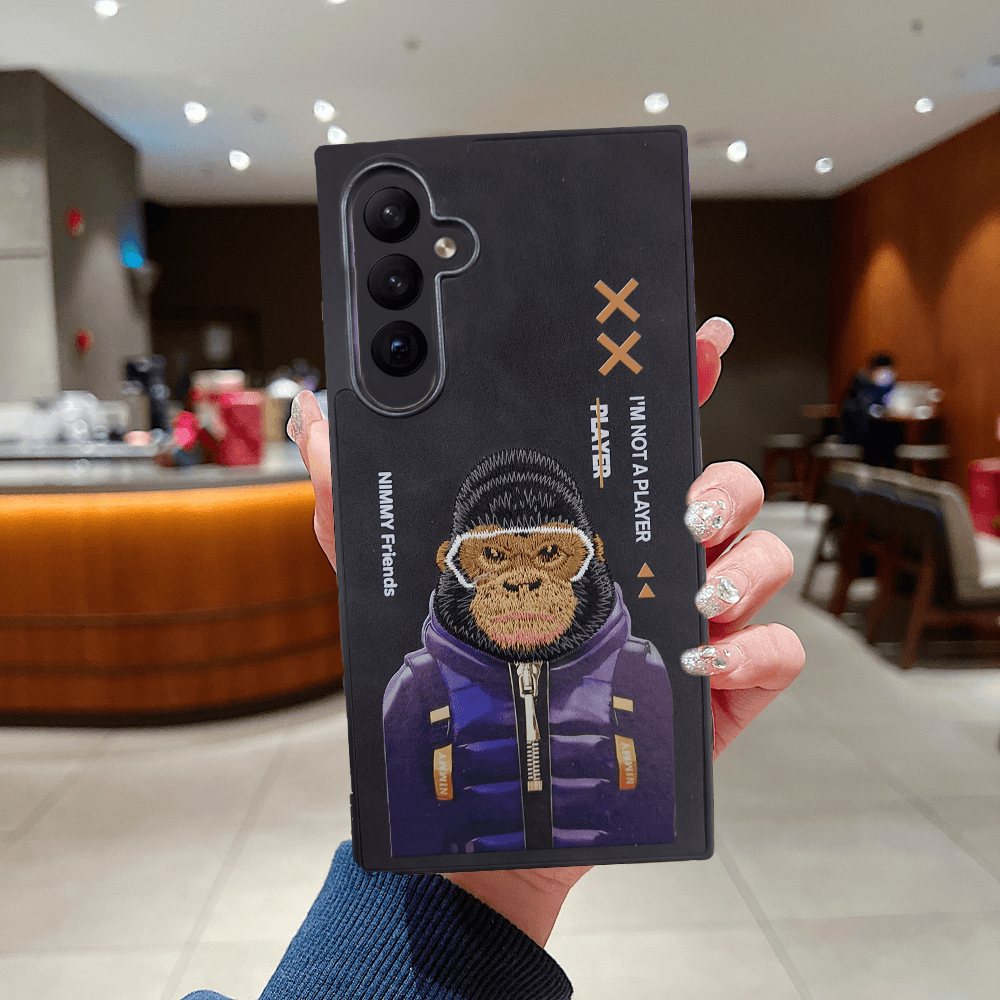 Samsung Galaxy S22 Premium Nimmy Series Leather Finish Case = Gorilla Black - Guleel