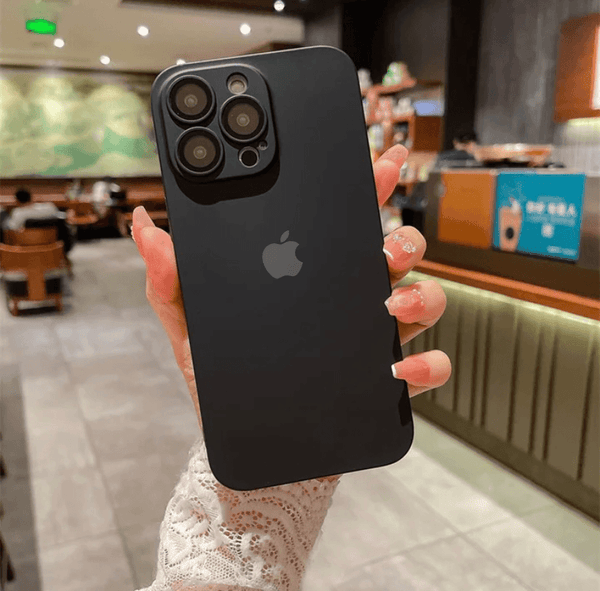 iPhone 12 Pro Premium Logo Camera Protection Shock Proof Hard Case - Black - Guleel