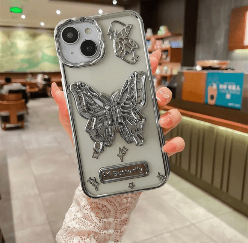 Premium Butterfly Glitter Silicone Case - Guleel