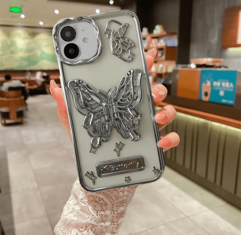 Premium Butterfly Glitter Silicone Case - Guleel