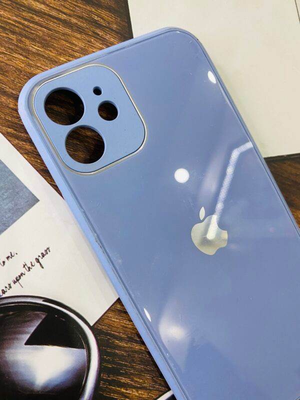iPhone 12 Premium Glass Finish Camera Protection Case - Blue - Guleel